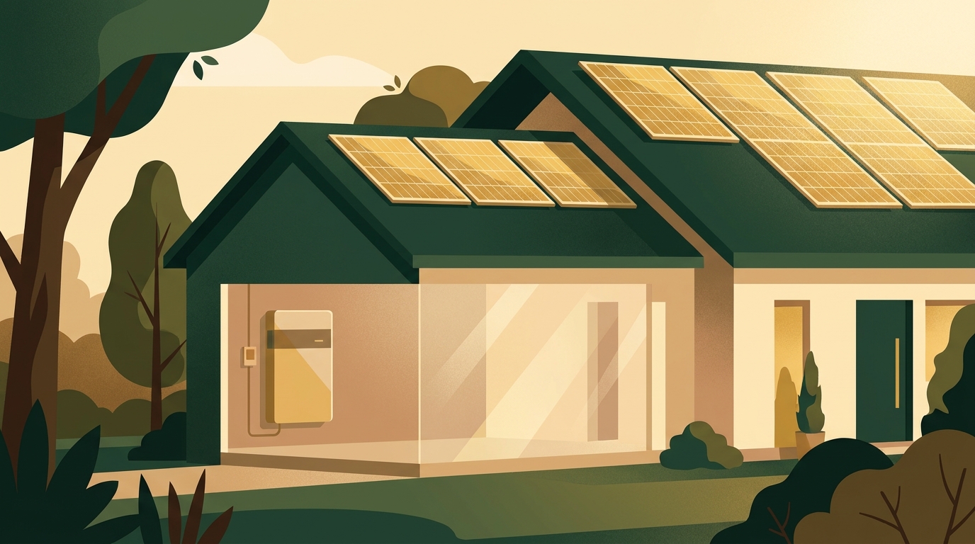 Illustration: Stromspeicher 2026: Lohnt sich ein Solarspeicher fürs Eigenheim im Rheinland?