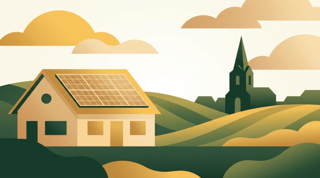 Einfamilienhaus mit Photovoltaikanlage auf dem Dach im Kreis Düren